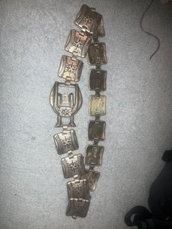 Vintage Silver-Tone Concho Belt
