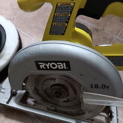  Ryobi Tool Drill Saw And polish Tool Include One batery But Not Charger All In Working Condition 