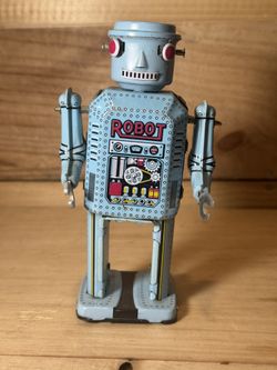Mechanical Robot MS416 Collectible Metal Robot 5.5" Tall Vintage Retro #scrappy