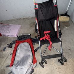 Baby Stroller And Baby Carry On Back Pack 