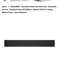 30” X 4” Air vents - Black (2 Vents)