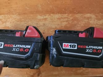 Milwaukee battery 5ah 18v  100 fourbowl or 50 each no lower