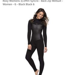 Roxy 3/2 Size 6 Back Zip 