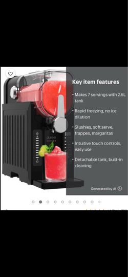 Slushy machine for margaritas soft ice cream  and slushy color black