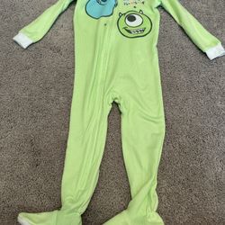 Toddler Monster Green Footie Pajamas (18m)