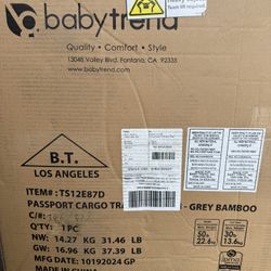 Baby Trend Passport® Cargo Stroller Travel System with EZ-Lift™ PLUS Infant Car Seat, Grey Bamboo