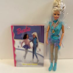 Vintage ‘97 Barbie Olympic Skater Doll and Lucky Skates Book