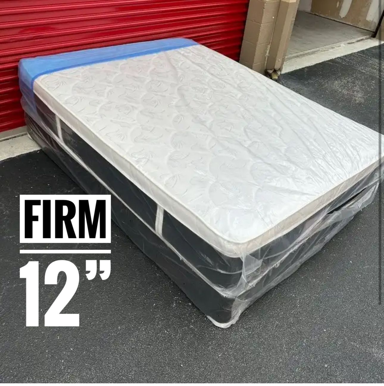 NEW Mattress Queen Size Plush Pillowtop With Box Spring // Offer 🚚