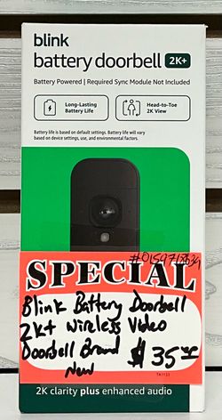 Blink Battery Doorbell 2k+ Wireless Video Doorbell Brand New