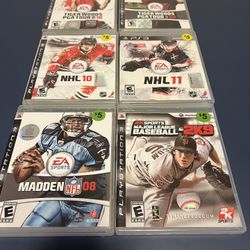 PlayStation 3 Sports Games Bundle (All 6 games for $10)