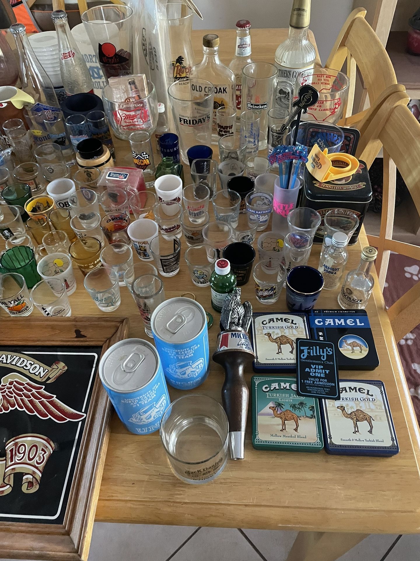 FS: Glassware, shot glasses, whiskey glasses, jordan posters memorabilia