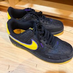 Kobe Bryant × Nike Air Force 1 Low 'Lakers Away' Numbered size 10