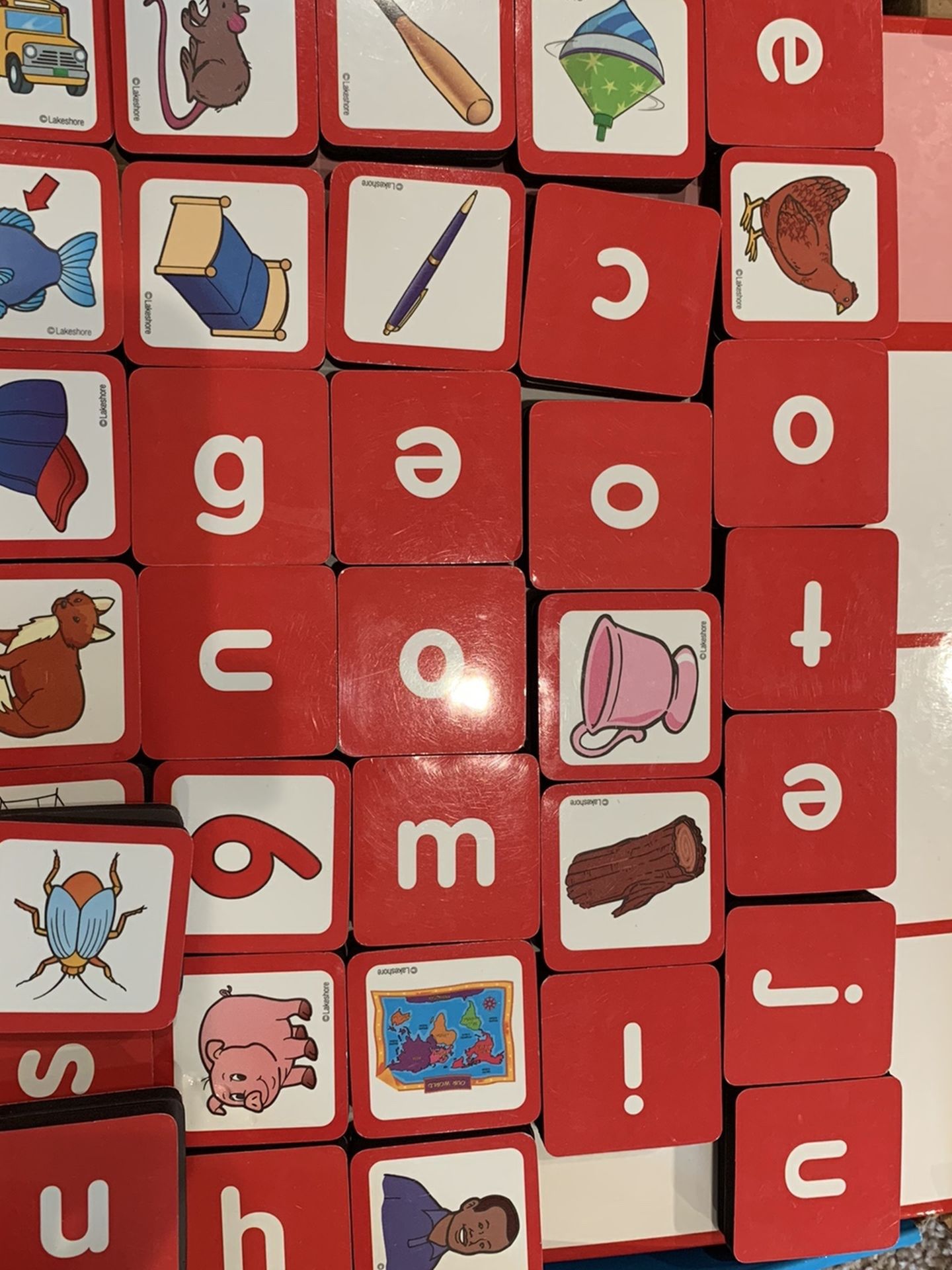 Complete Set Of “build A Three Letter Word” Magnetic Board