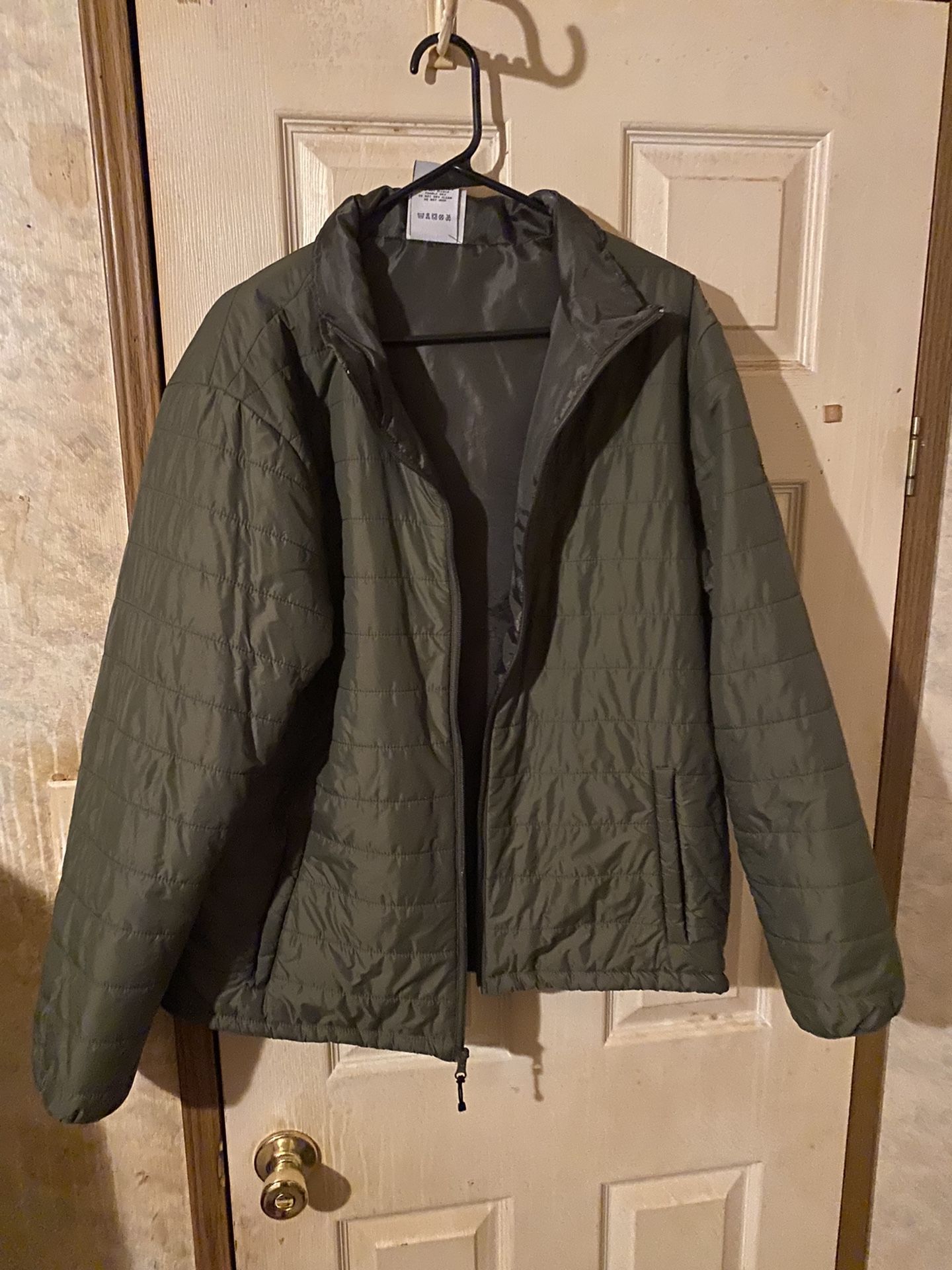 Ducks Unlimited Down Rain Jacket Puffer Green Size Large