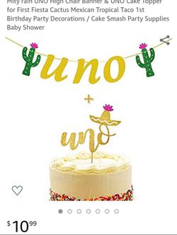 UNO Cake topper amd banner