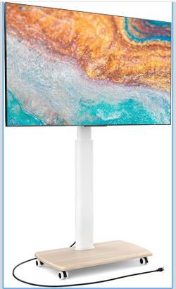 Rolling TV Stand with Power Outlets