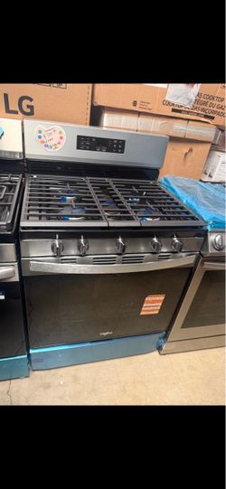 Stove gas range air fry Whirlpool convection 30”