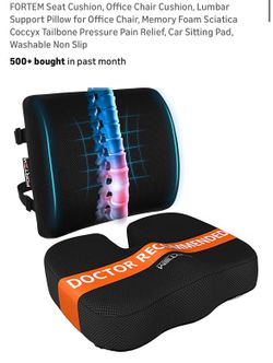 Seat Cushion & Lumbar Support Pillow