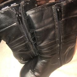 Little Girls Size 8c Black Extra Pair Of Boots