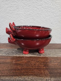 2 Brand New Napa Style Ceramic Pig Serving Bowls LOT