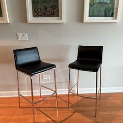 Bar Height Leather Stools