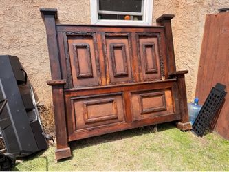 PRICE LOWERED Custom made wood bed frame California king