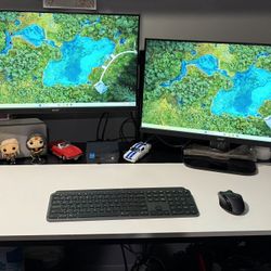 2 Acer Monitors And Stand