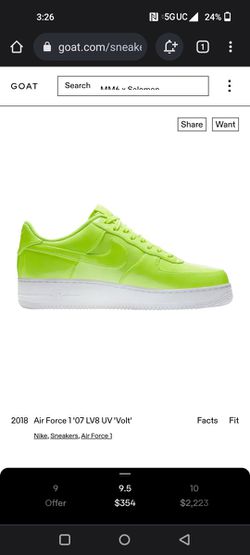 Nike Air Force 1 07 Lvl 8 Volt for Sale in St. Clair Shores, MI