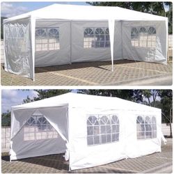 Canopy 10x20ft Canopy Tent with 6 Sidewalls Protable Tent for Parties Beach Camping Party (10x20,White)