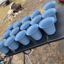 15 Pots Of Sedona 9 In Slate Blue Plastic Pot