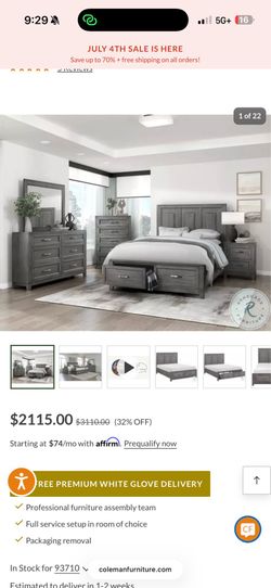 3 Piece Furniture Bedroom set with Mattress included