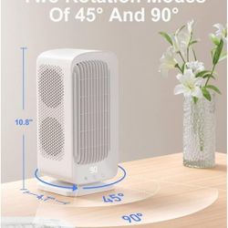Desk Fan 10000MAh Battery Operated Tower Fan Portable Fan Small Personal Table Fan Oscillating Fan
