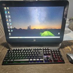 Hp all in one computer omni 120, windows 10, Dvd player n burner, with wireless Keyboard