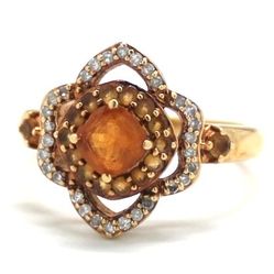 Ladies Citrine/Diamond Birthstone Ring