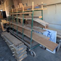 Heavy duty rolling wood cart