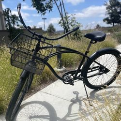 Electra Cruiser 1 Step Over Beach Cruiser Black With Basket & Fenders