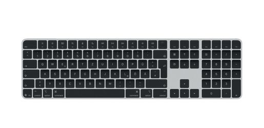 Apple Magic Keyboard with Touch ID and Numeric Keypad for Mac models with Apple silicon (USB–C) - US English - Black Keys.