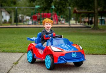 Dynacraft Spider-Man 6V Super Car, Battery Powered Ride-on with Lights and Sounds, 1 count