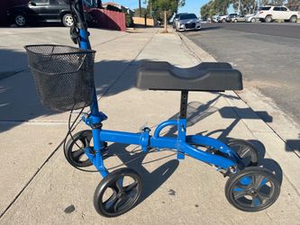 Blue Knee Scooter with Basket