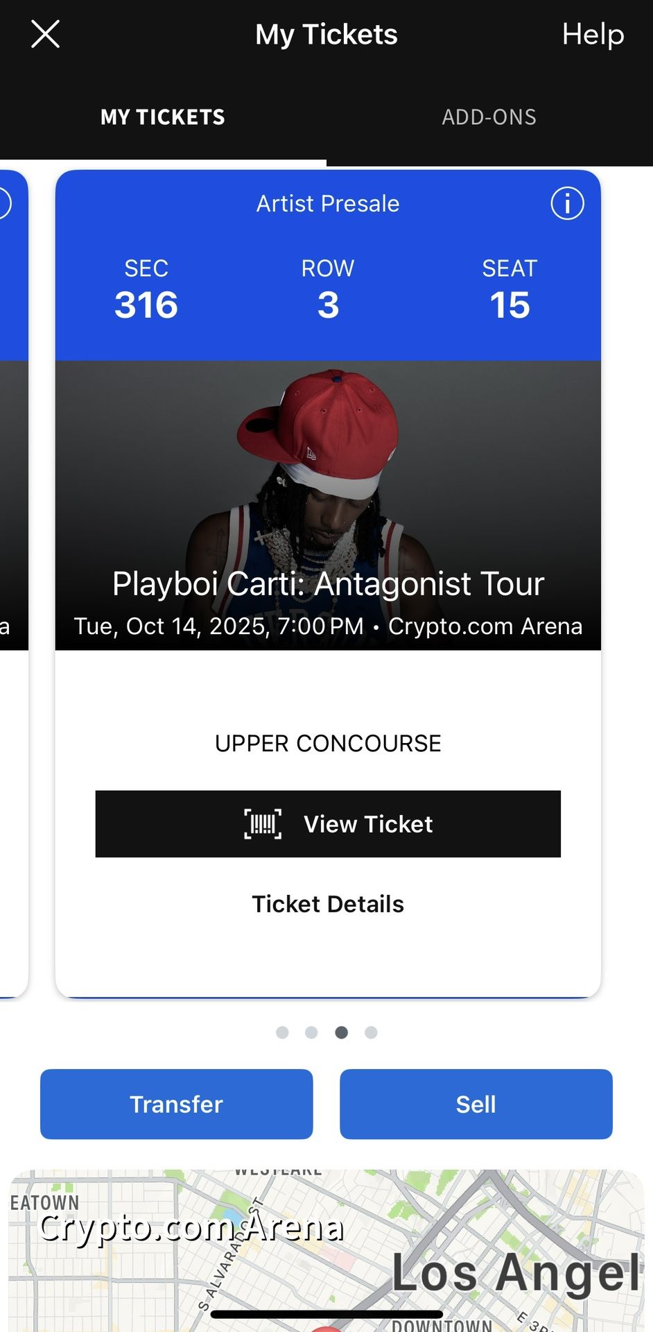 2x Playboicarti Antagonist Tour Tickets LA