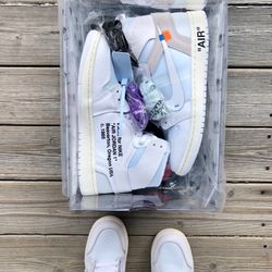 Jordan 1 Off White VAA Alaska Virgil Abloh Size 9 Mens Brand New Deadstock Retro