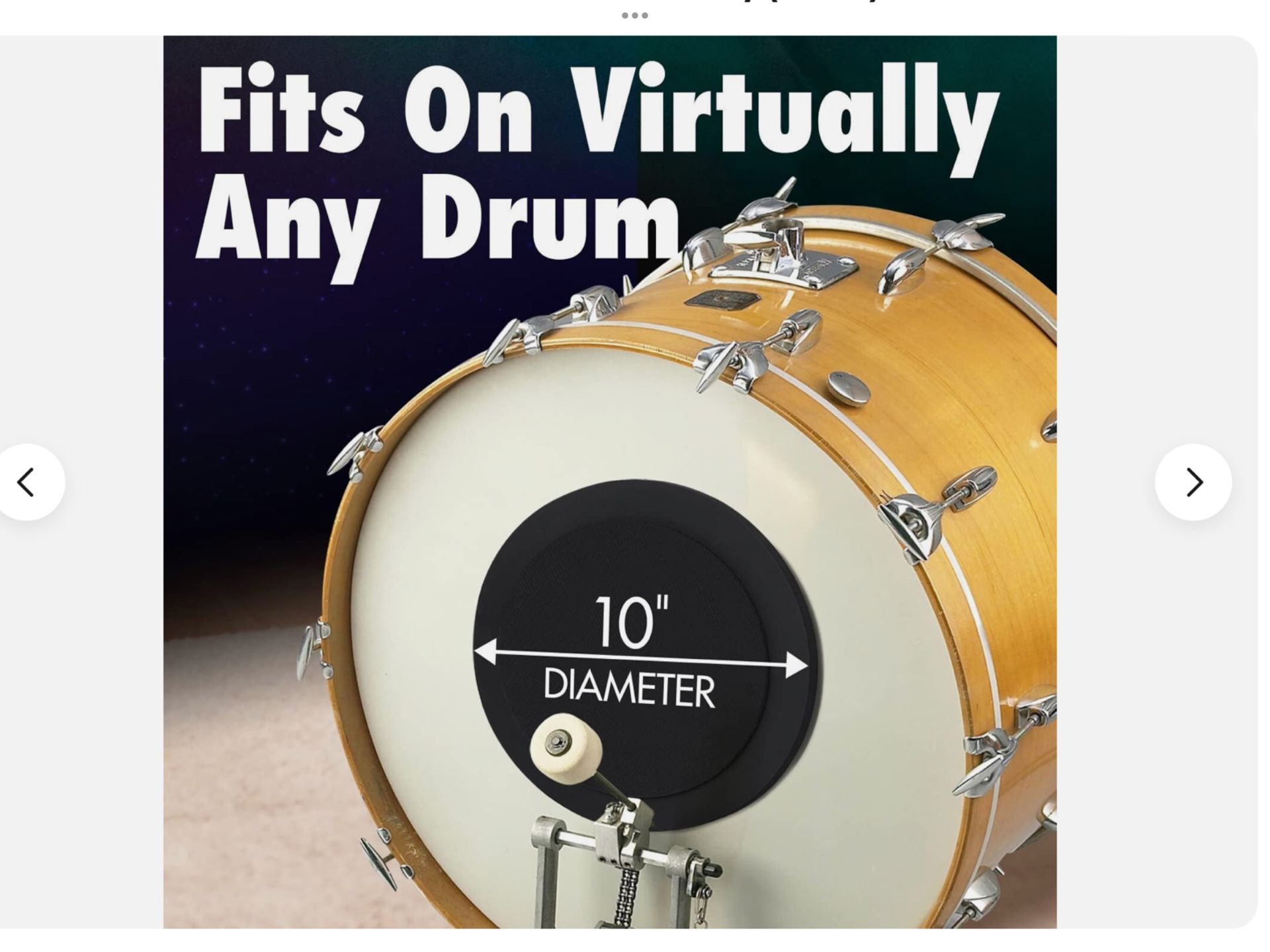 Kick Drum Mute Pads for Silent Bass Drum - 2 Pack - Mute Pad for Quiet Practice 10” Diameter. $12.00 SOUTH GATE pick Up
