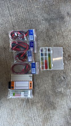 Electronics Starter Kit with Breadboard and Test Leads