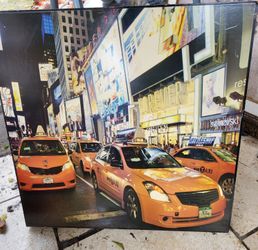 Yellow Cab  Picture Frame New York City 
