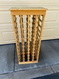 Tall Wooden Wine Rack – Approx. 48 Bottle Capacity