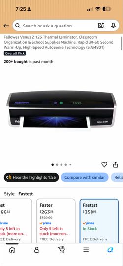 Fellowes Venus 2 125 Thermal Laminator