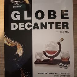 Ponpur Globe Decanter With Coasters 
