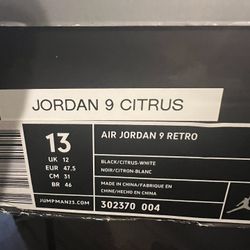 Jordan 9 Retro Size 13