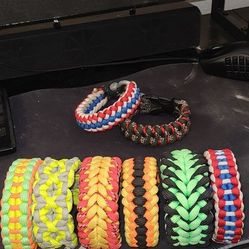 Paracord Bracelets 6.5' To 7.5' 