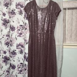Sequin Dark Pink Dress